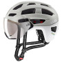 UVEX Finale Visor Fahrradhelm, Weiß/Sand, 52-57