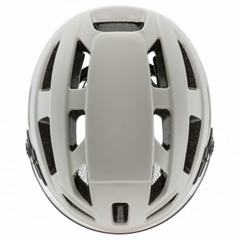 UVEX Finale Visor Fahrradhelm, Weiß/Sand, 52-57