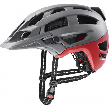 UVEX Finale Light 2.0 Fahrradhelm, Grau/Rot, 52-57
