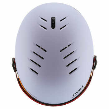 UVEX Rocket jr. Visor Kinder-Skihelm 54-58, Lavendel