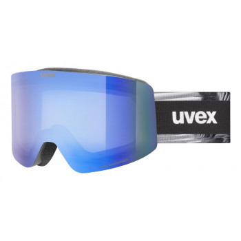 UVEX Provoqe FM Skibrille, schwarz, blaue Scheibe