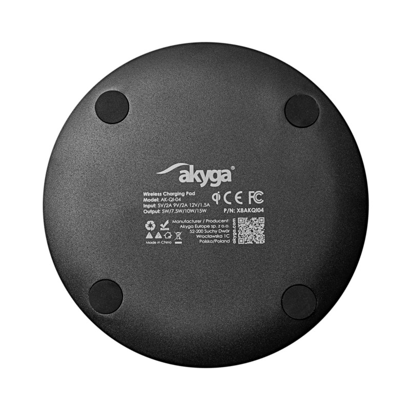 Induktionsladegerät QI Akyga AK-QI-04 ver. 1.2 USB-C 15W