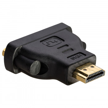 Akyga AK-AD-02 Adapter DVI-I 24+5 Buchse auf HDMI Stecker, Schwarz