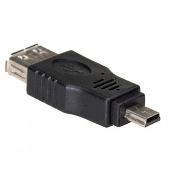 Akyga AK-AD-07 OTG-Adapter USB-A Buchse auf Mini-USB Stecker, Schwarz