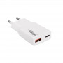 Wandladegerät Akyga AK-CH-27 30W USB-C USB-A PD GaN 5-20V / 1.5-3A weiß