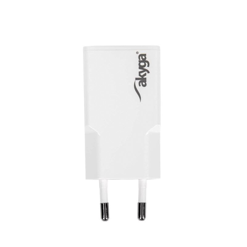 Wandladegerät Akyga AK-CH-27 30W USB-C USB-A PD GaN 5-20V / 1.5-3A weiß