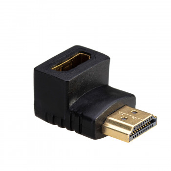 Akyga AK-AD-01 HDMI-Adapter Stecker auf Buchse, 90° nach oben gewinkelt, Schwarz