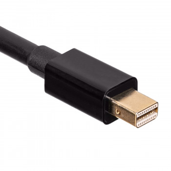 Akyga AK-AV-15 DisplayPort (Stecker) auf Mini DisplayPort (Stecker) Kabel, 1,8 m, Schwarz