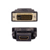 Akyga AK-AD-41 HDMI (F) auf DVI-D 24+1 (M) Adapter, Schwarz