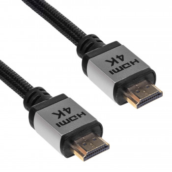 Akyga AK-HD-30P HDMI-Kabel v2.0, High Speed mit Ethernet, 4K, 3 m, Schwarz