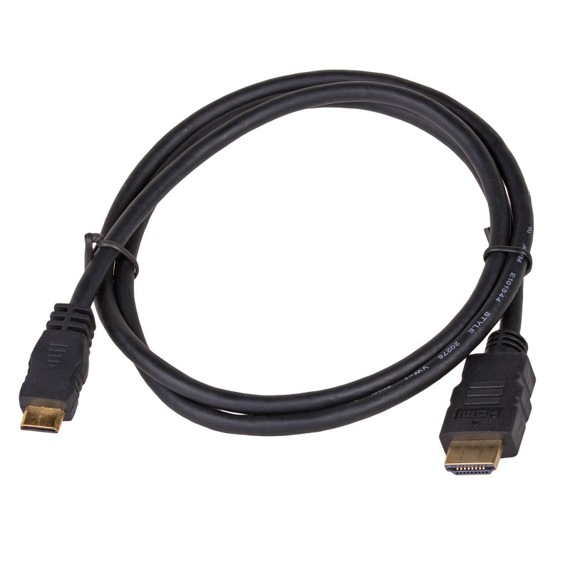 Akyga AK-HD-10M HDMI-auf-Mini-HDMI-Kabel v1.4, High Speed mit Ethernet, 1 m, Schwarz