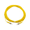 Akyga AK-FC-03 ST-auf-ST Simplex Single-Mode Glasfaser-Patchkabel, 14 m, Gelb