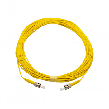 Akyga AK-FC-03 ST-auf-ST Simplex Single-Mode Glasfaser-Patchkabel, 14 m, Gelb