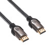 Akyga AK-HD-05S HDMI 2.1 geschirmtes Kabel, 48 Gbps, 8K@60Hz, 4K@120Hz, 0,5 m, Schwarz