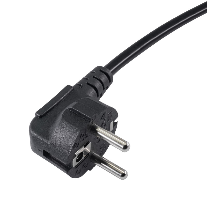 Akyga AK-NB-01C Notebook-Netzkabel CEE 7/7 auf IEC C5, Kupfer 3x0,75 mm², 1,5 m, Schwarz