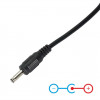 Akyga AK-DC-03 Stromkabel USB-A Stecker auf DC 3,5 x 1,35 mm Stecker, 0,8 m, Schwarz