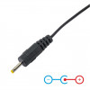 Akyga AK-DC-02 Stromkabel USB-A Stecker auf DC 2,5 x 0,7 mm Stecker, 0,8 m, Schwarz