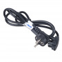 Akyga AK-NB-02A Netzkabel für Dell Notebook-Netzteile, CEE 7/7 auf 3-polig flach, 3x 0,5 mm², 1,5 m, Schwarz
