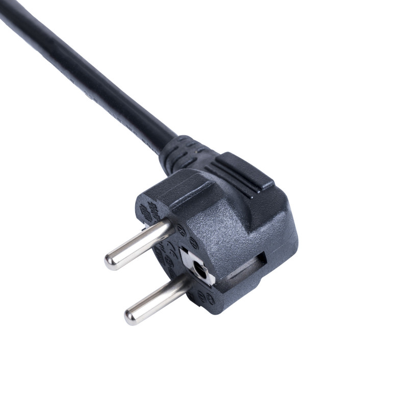 Akyga AK-NB-10A Netzkabel CEE 7/7 auf IEC C5, CCA 3x0,5 mm², 3 m, Schwarz