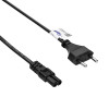 Akyga AK-RD-01C Netzkabel Eurostecker (CEE 7/16) auf IEC C7, 2x 0,5 mm² Kupfer, 1,5 m, Schwarz