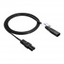 Akyga AK-RD-08A IEC C8 auf IEC C7 Stromverlängerungskabel, 2x 0,5 mm², 1,5 m, Schwarz