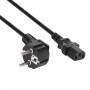 Akyga AK-PC-01S Netzkabel CEE 7/7 (Schuko) auf IEC C13, 3x 1,5 mm² Kupfer, 1,5 m, Schwarz