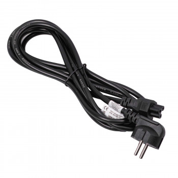 Akyga AK-NB-10C Notebook-Netzkabel CEE 7/7 auf IEC C5, 3x 0,75 mm² Kupfer, 3 m, Schwarz