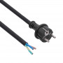 Akyga AK-OT-03S CEE 7/7 Gummi-Netzkabel mit offenem Ende, H05RR-F 3x 1,5 mm², 3 m, Schwarz