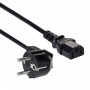 Akyga AK-PC-01A Netzkabel CEE 7/7 (Schuko) auf IEC C13, CCA 3 x 0,5 mm², 1,5 m, Schwarz