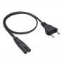 Akyga AK-RD-04A Netzkabel CEE 7/16 (Eurostecker) auf IEC C7 (Achter), CCA 2 x 0,5 mm², 0,5 m, Schwarz