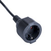 Akyga AK-PC-13A Netzadapterkabel IEC C14 auf CEE 7/3 (Schuko) Buchse, Kupfer 3 x 0,75 mm², 1 m, Schwarz
