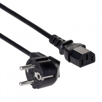 Akyga AK-PC-06C Netzkabel CEE 7/7 (Schuko) auf IEC C13, Kupfer 3 x 1 mm², 3 m, Schwarz