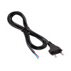 Akyga AK-OT-04A Netzkabel mit offenem Ende CEE 7/16 (Eurostecker), Kupfer 2 x 0,5 mm², 1,5 m, Schwarz