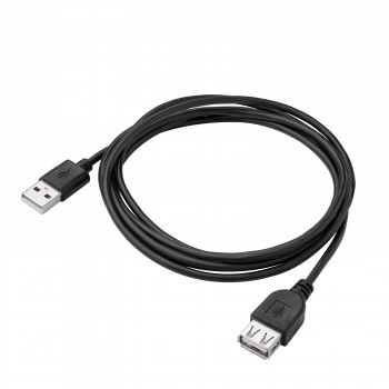 Akyga AK-USB-07 USB 2.0 Verlängerungskabel USB-A Stecker auf Buchse, 1,8 m, Schwarz