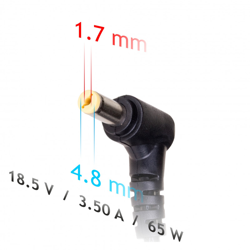 Akyga AK-ND-09 Notebook-Netzteil 18,5 V, 65 W, 4,8 x 1,7 mm, 1,2 m, für HP
