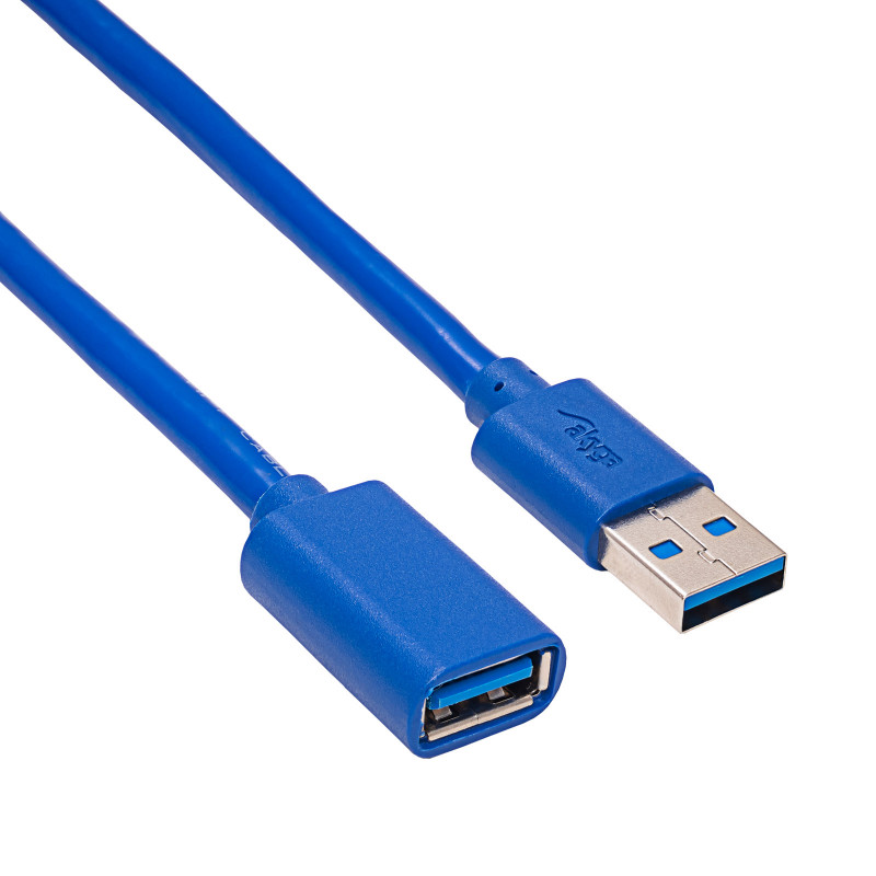 Akyga AK-USB-10 USB 3.0 Verlängerungskabel USB-A Stecker auf Buchse, 1,8 m, Schwarz