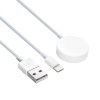 Akyga AK-SW-43 Ladekabel für Apple Watch Ultra 2 / Series 9/8/7/6/5/4/3/2/1 mit Lightning-Anschluss, USB, 1 m, weiß