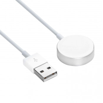 Akyga AK-SW-44 Ladekabel für Apple Watch Ultra 2 / Series 9/8/7/6/5/4/3/2/1, Aluminiumlegierung, USB, 1 m, weiß