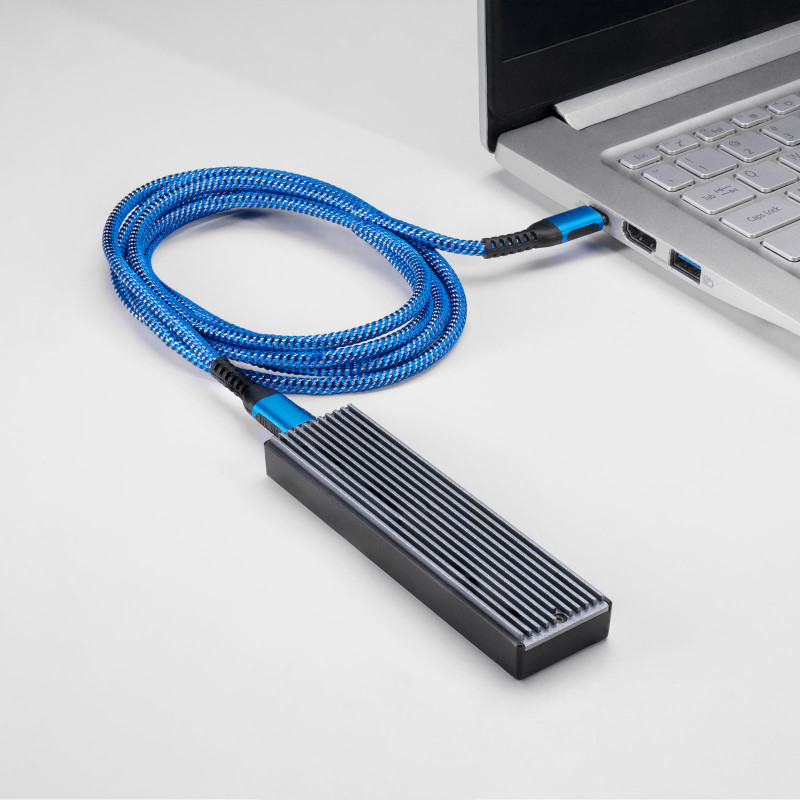 Akyga AK-USB-38 USB-C-auf-USB-C-Kabel, USB 2.0, 100 W, 1,8 m, Blau