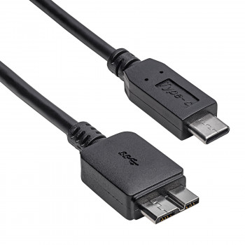 Akyga AK-USB-44 Micro-USB B (M) auf USB-C (M) Kabel, USB 3.1, 1 m