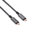 Akyga AK-USB-45 geflochtenes USB-C-auf-USB-C-Kabel, USB4, 40 Gbit/s, 240 W, 1 m, Grau