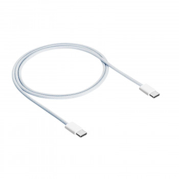 Akyga AK-USB-51 geflochtenes USB-C-auf-USB-C-Kabel für iPhone 15, USB 2.0, 60 W, 1 m, Weiß