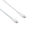 Akyga AK-USB-51 geflochtenes USB-C-auf-USB-C-Kabel für iPhone 15, USB 2.0, 60 W, 1 m, Weiß