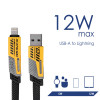Akyga AK-USB-57 geflochtenes 4-in-1-Kabel USB-A/USB-C auf USB-C/Lightning, USB 2.0, 65 W, 1 m, Grau