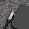Akyga AK-USB-54 geflochtenes USB-C-auf-USB-C-Kabel mit gewinkeltem Stecker, USB 2.0, 60 W, 1 m, Schwarz
