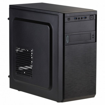 Akyga AK17BK Micro-ATX-Tower-Gehäuse, 2x USB 3.0, ohne Netzteil, Schwarz