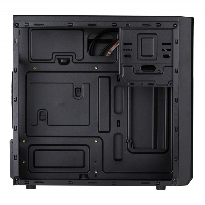 Akyga AK17BK Micro-ATX-Tower-Gehäuse, 2x USB 3.0, ohne Netzteil, Schwarz