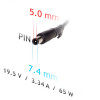 Akyga AK-ND-33 Kfz-Notebook-Netzteil 19,5 V / 3,34 A, 65 W, 7,4 x 5,0 mm + Pin, für Dell