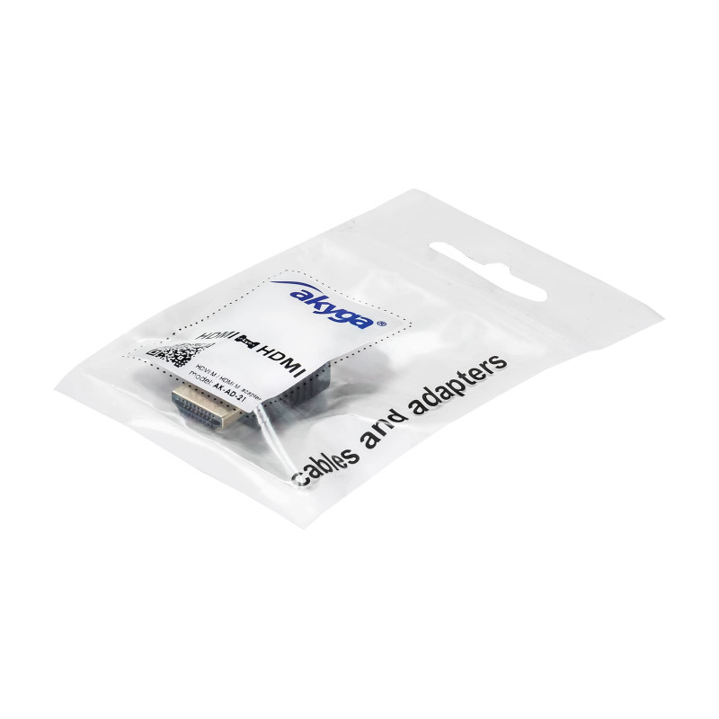 Akyga AK-AD-21 HDMI (M) auf HDMI (M) Adapter, Schwarz