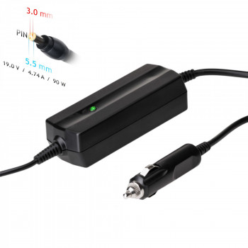 Akyga AK-ND-37 Kfz-Notebook-Netzteil 19 V / 4,74 A, 90 W, 5,5 x 3,0 mm + Pin, für Samsung